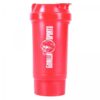 Gorilla Sports Shaker s přihrádkou, 500 ml, červený